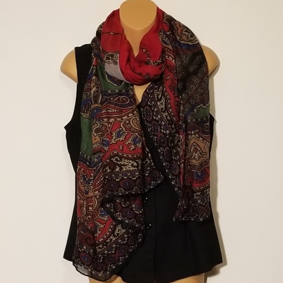 NWOT - Multi Colored Paisley Scarf - Picture 2 of 3